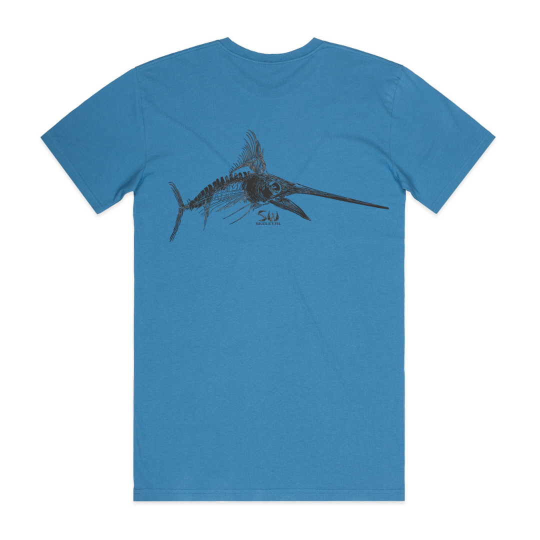 Men's Hydro Blue Tee - Skeletal