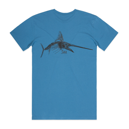 Men's Hydro Blue Tee - Skeletal