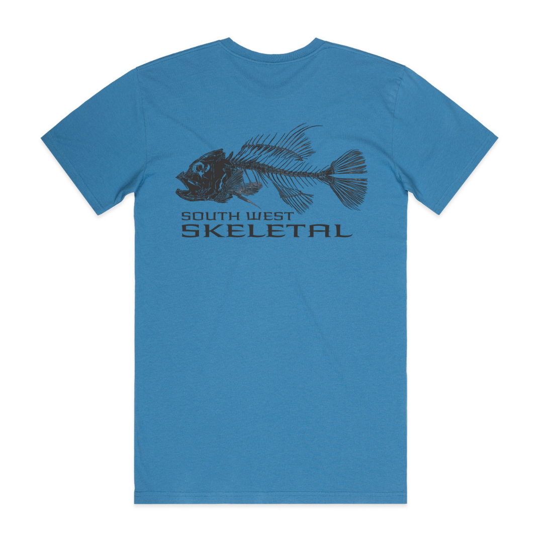 Men's Hydro Blue Tee - Skeletal