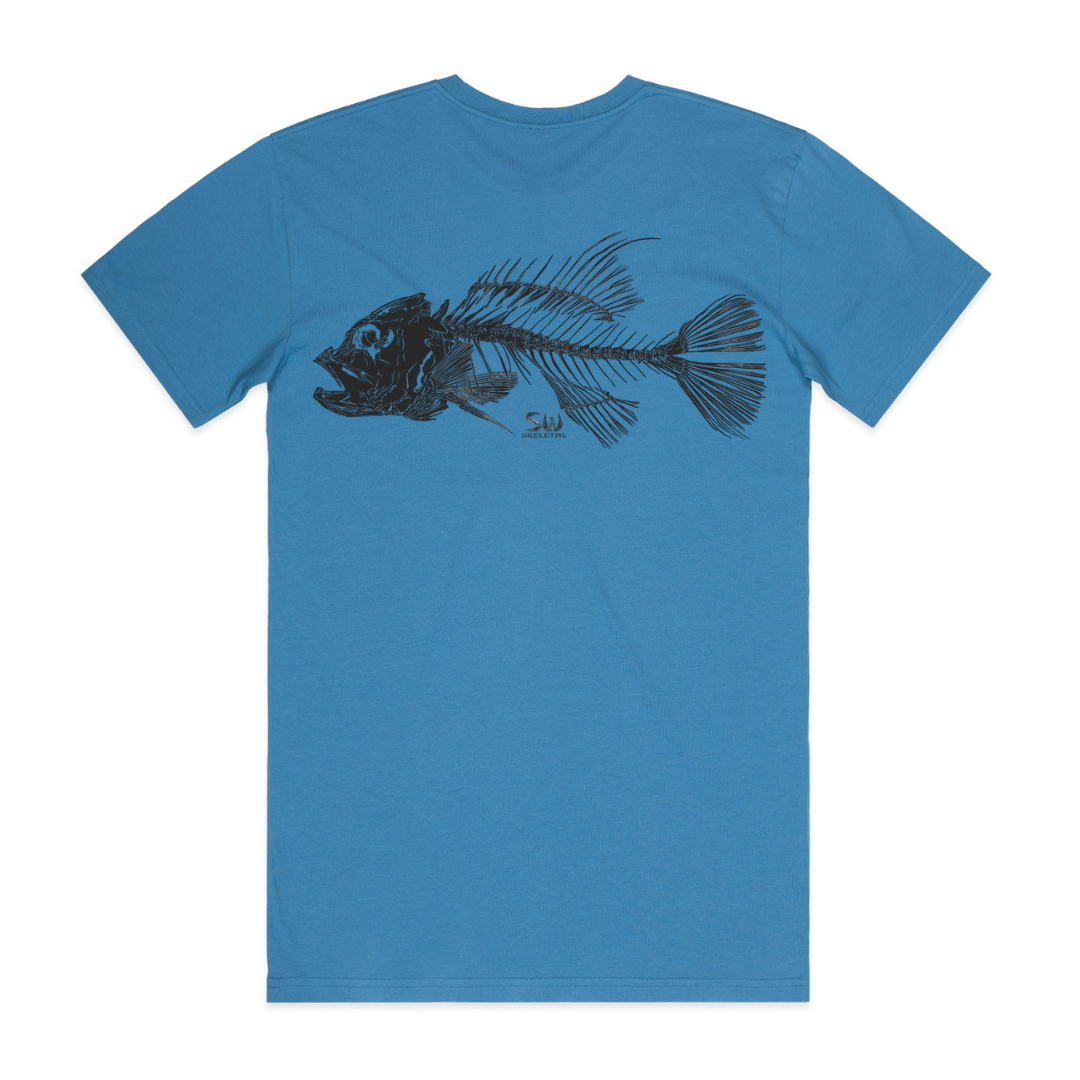 Men's Hydro Blue Tee - Skeletal