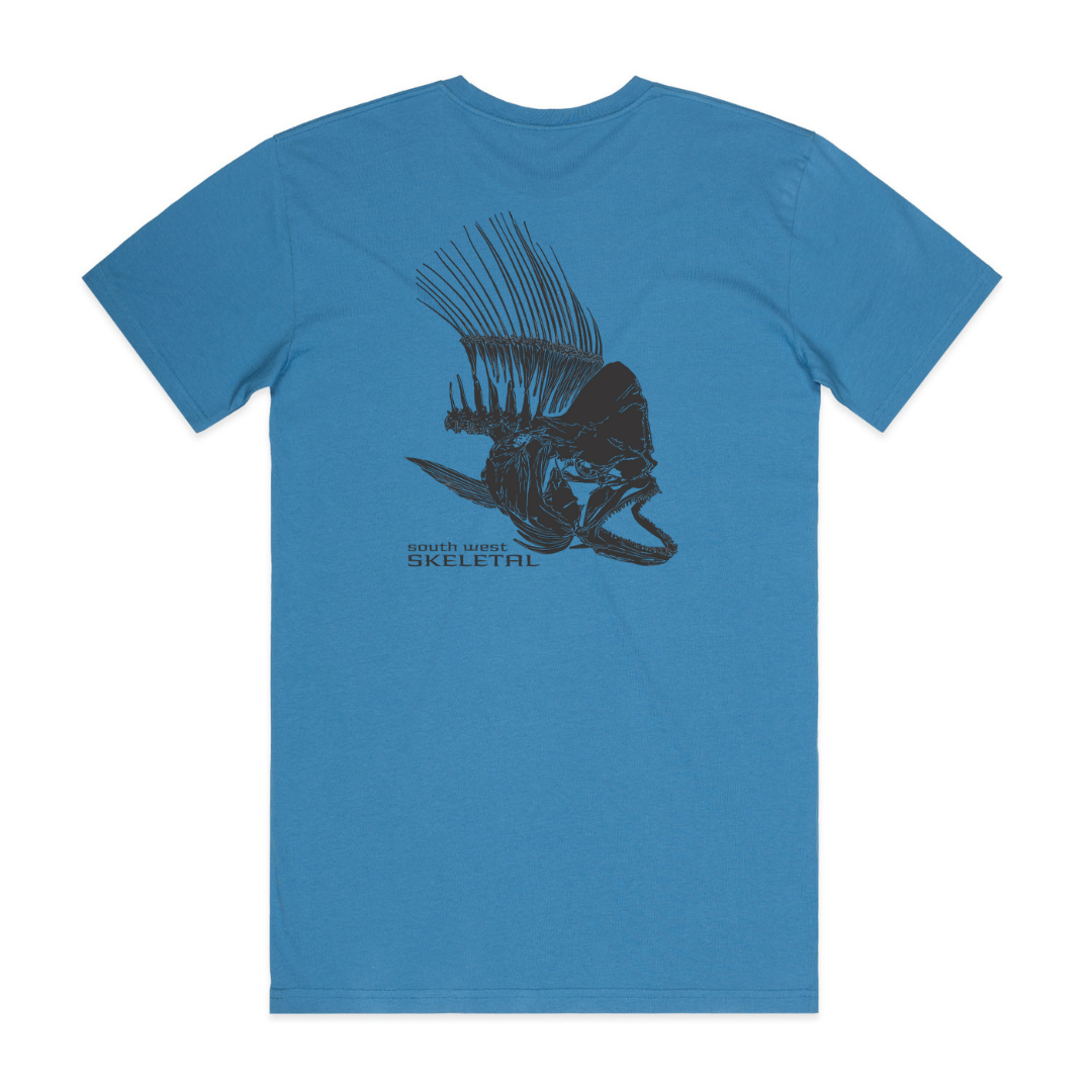 Men's Hydro Blue Tee - Skeletal