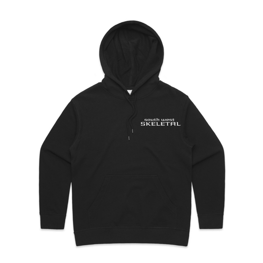 Women's Black Hoodie - Skeletal