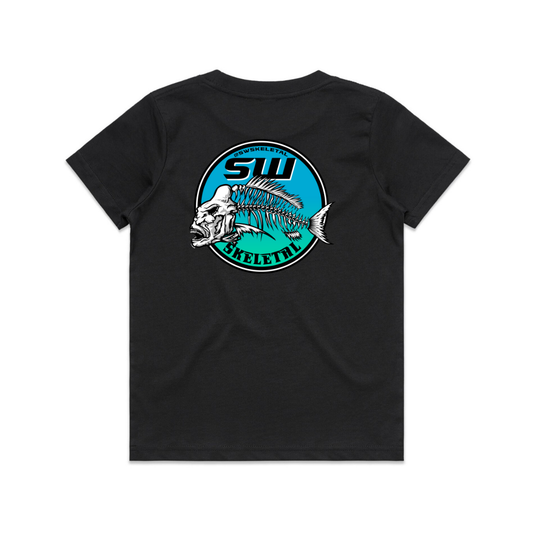 Youth Black T-Shirt - Round Logo Design
