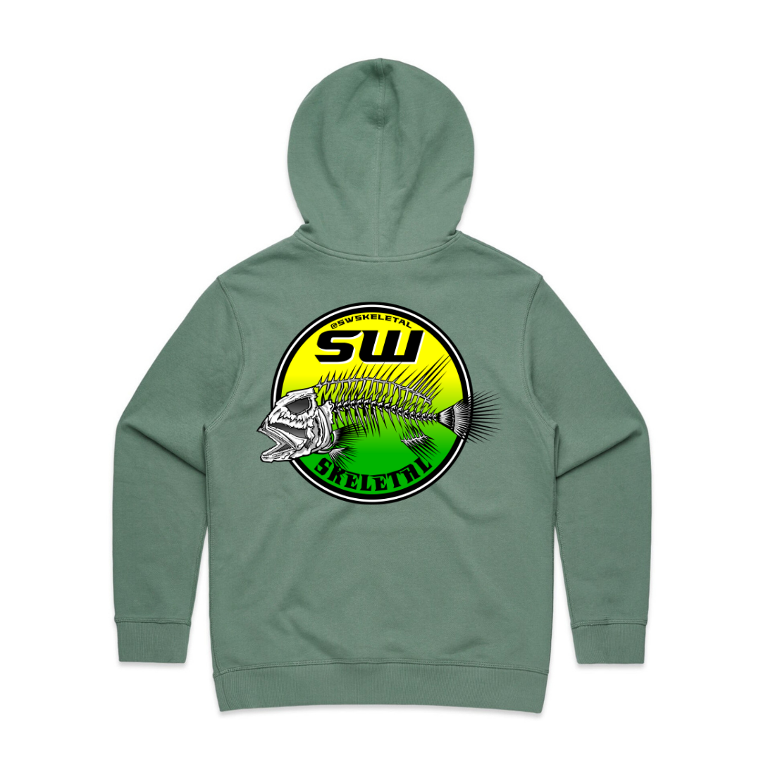 Women's Sage Green Hoodie - Neon