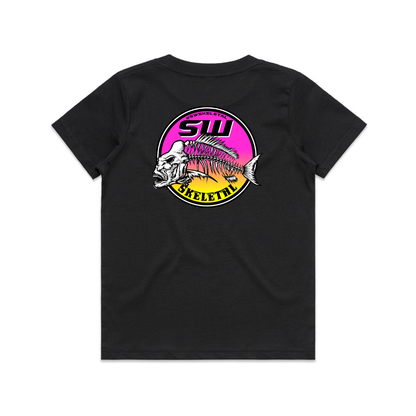 Youth Black T-Shirt - Round Logo Design