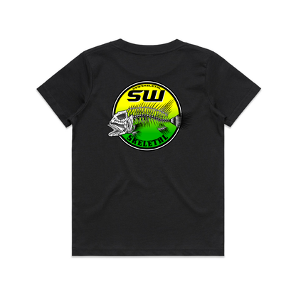 Youth Black T-Shirt - Round Logo Design