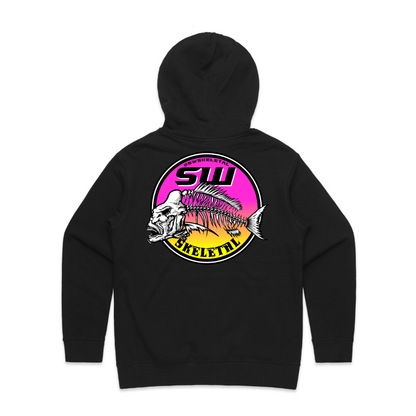 Women's Black Hoodie - Neon