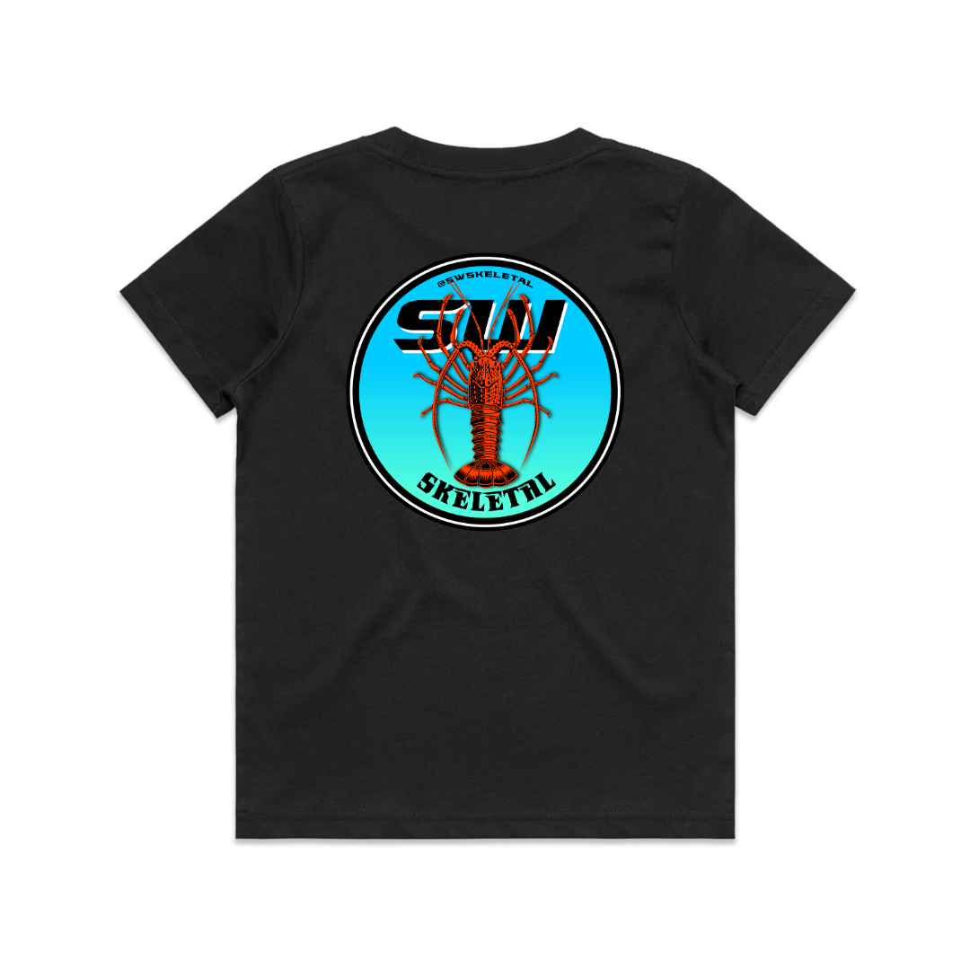 Youth Black T-Shirt - Round Logo Design