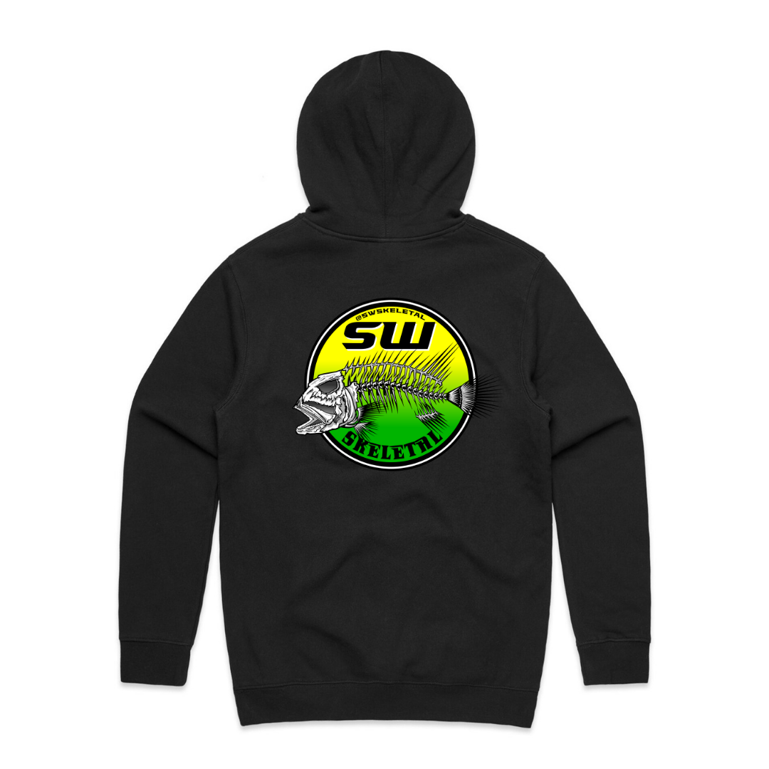Men's Black Hoodie - Neon