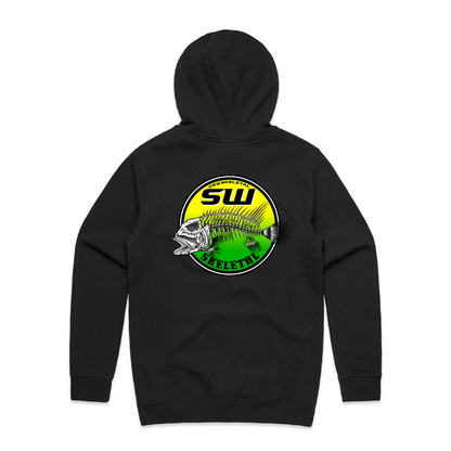 Men's Black Hoodie - Neon