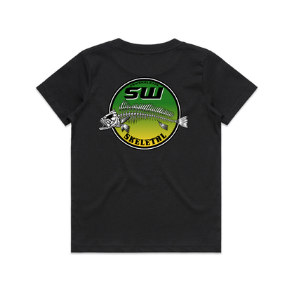 Youth Black T-Shirt - Round Logo Design