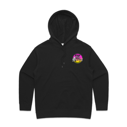 Women's Black Hoodie - Neon