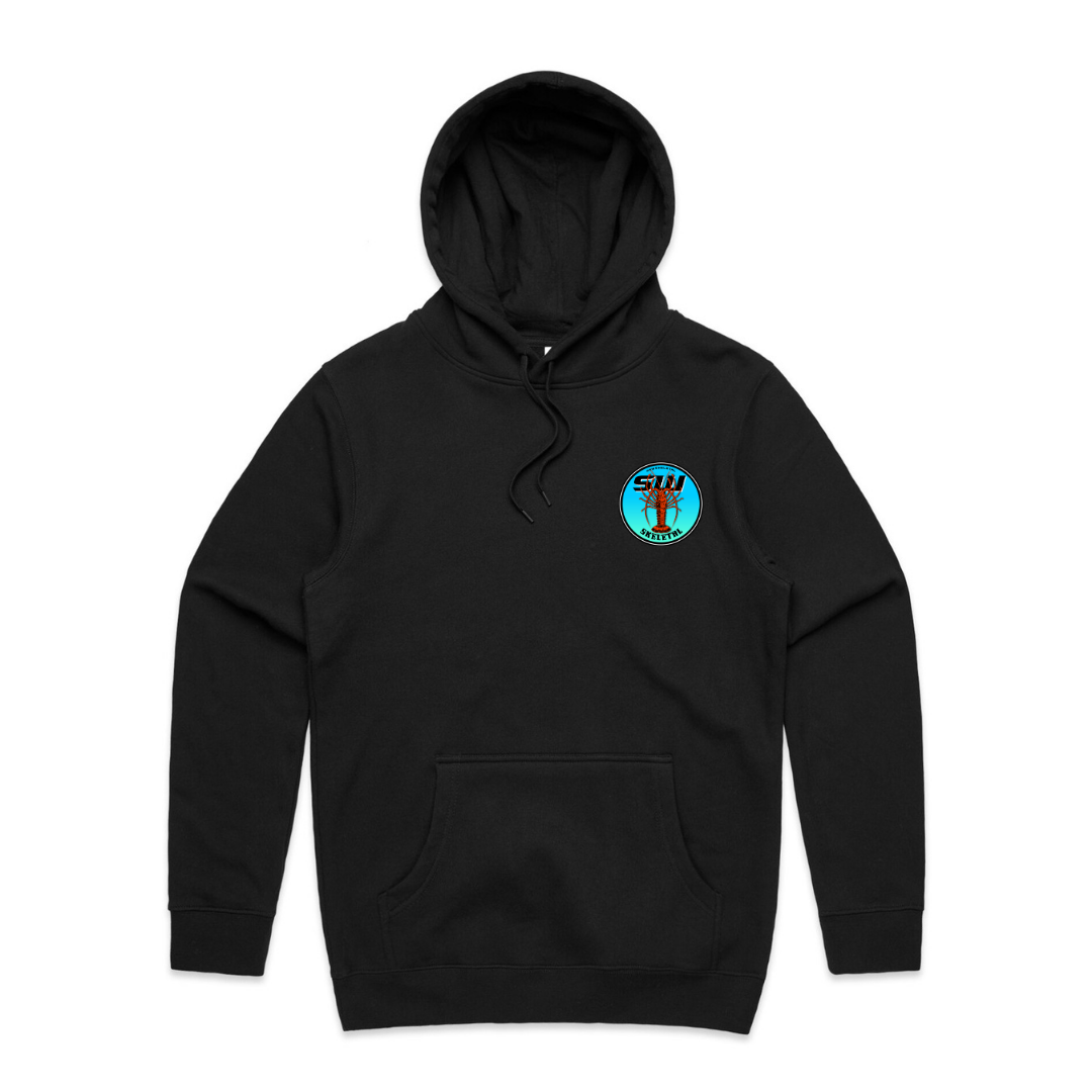 Men's Black Hoodie - Neon
