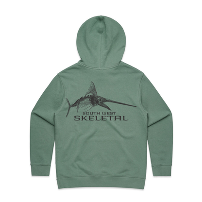 Women's Sage Green Hoodie - Skeletal