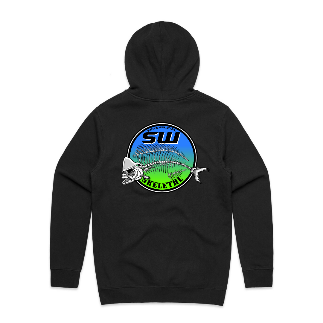 Men's Black Hoodie - Neon