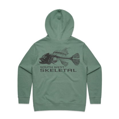 Women's Sage Green Hoodie - Skeletal