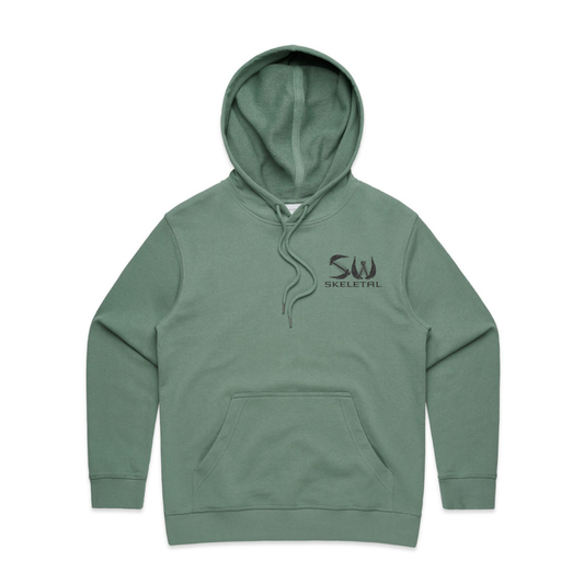 Women's Sage Green Hoodie - Skeletal