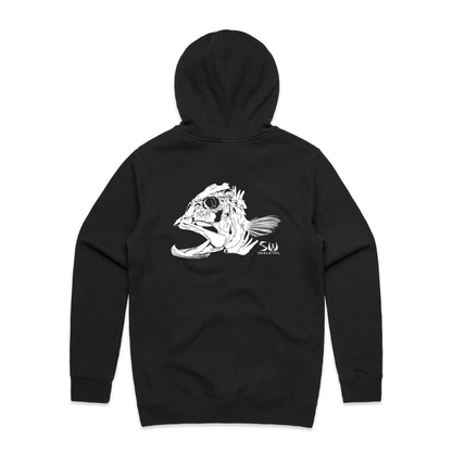 Women's Black Hoodie - Skeletal