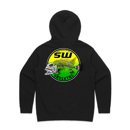 Women's Black Hoodie - Neon