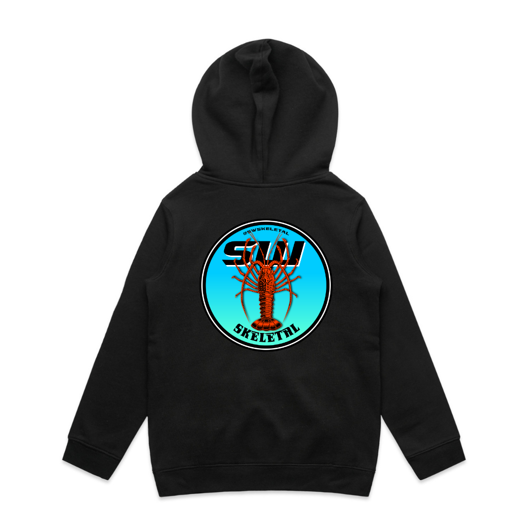 Youth Black Hoodie - Neon