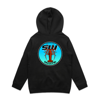 Youth Black Hoodie - Neon