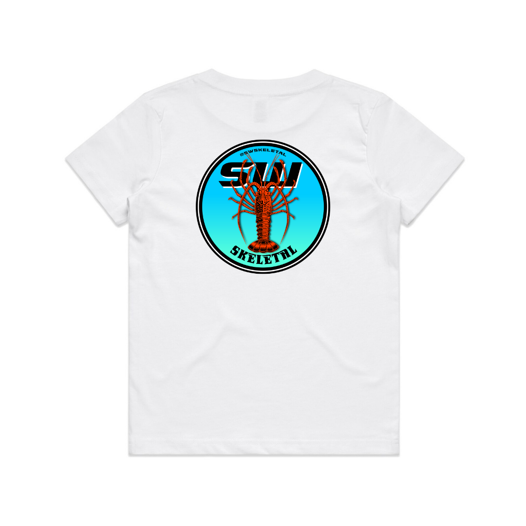Youth White T-Shirt - Round Logo Design