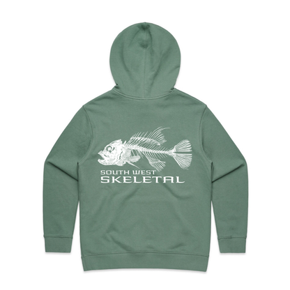 Women's Sage Green Hoodie - Skeletal