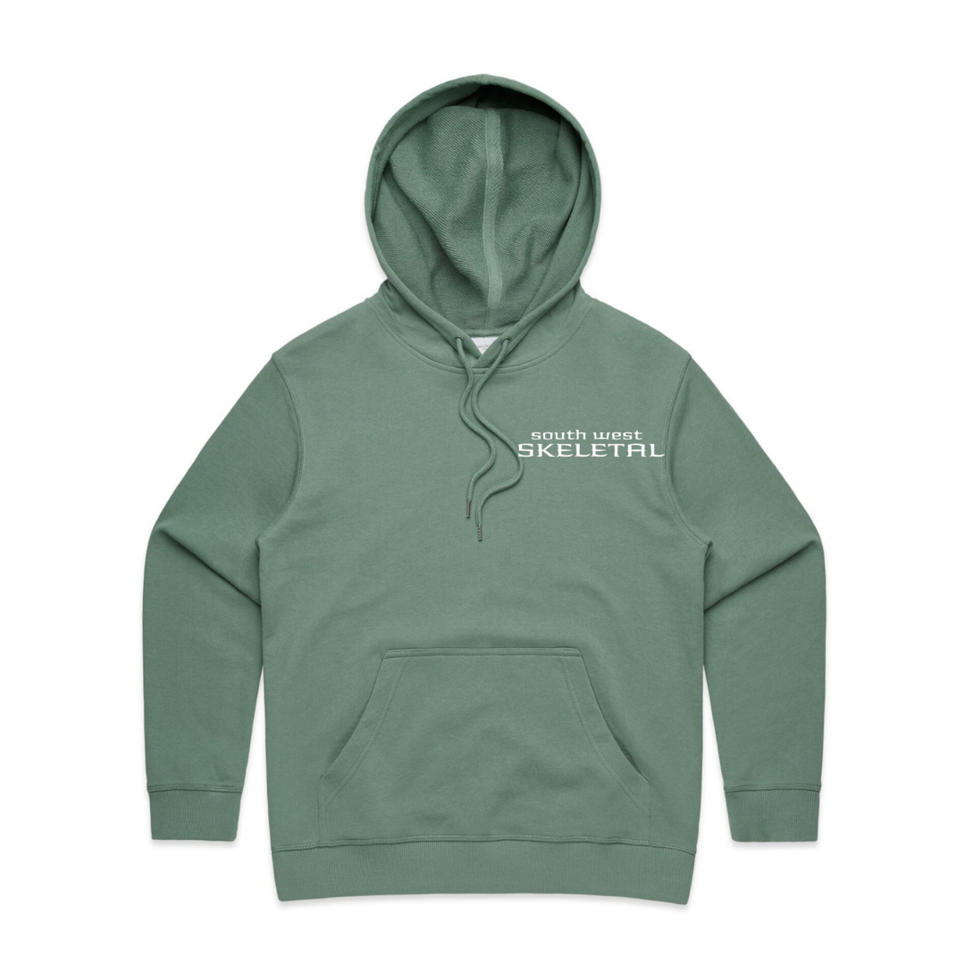 Women's Sage Green Hoodie - Skeletal
