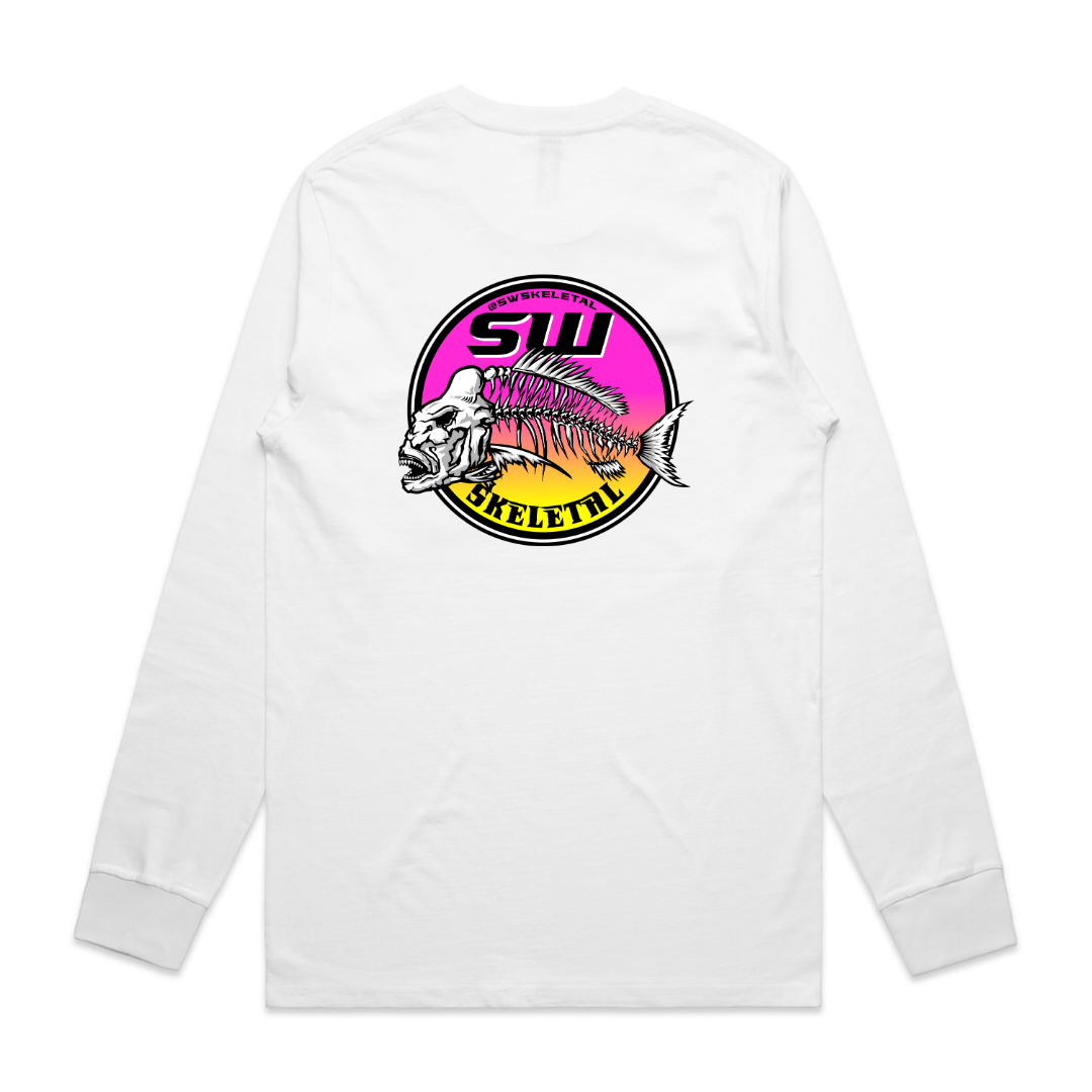 Men's White Long Sleeve - Neon