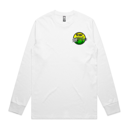 Men's White Long Sleeve - Neon