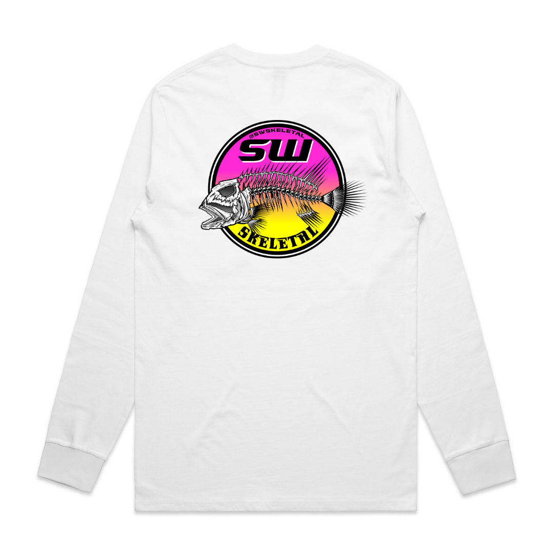 Men's White Long Sleeve - Neon