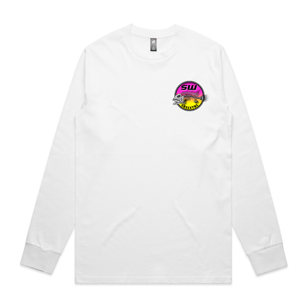 Men's White Long Sleeve - Neon