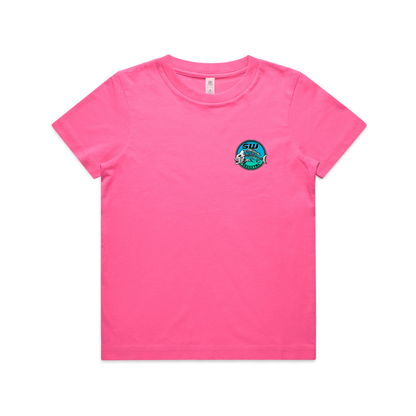Youth Pink T-Shirt - Round Logo Design