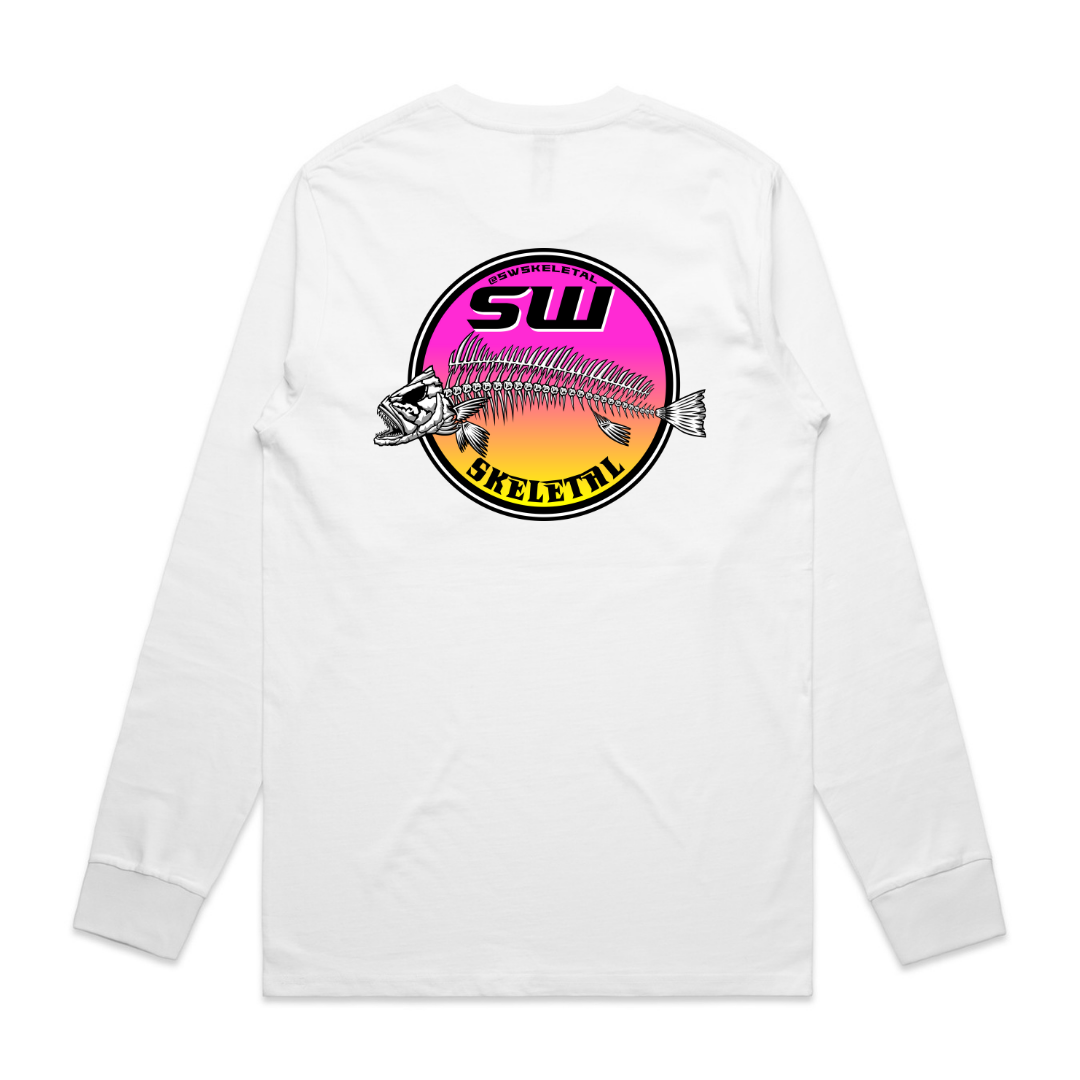 Men's White Long Sleeve - Neon