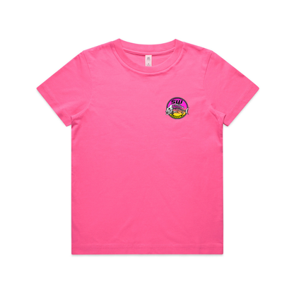 Youth Pink T-Shirt - Round Logo Design