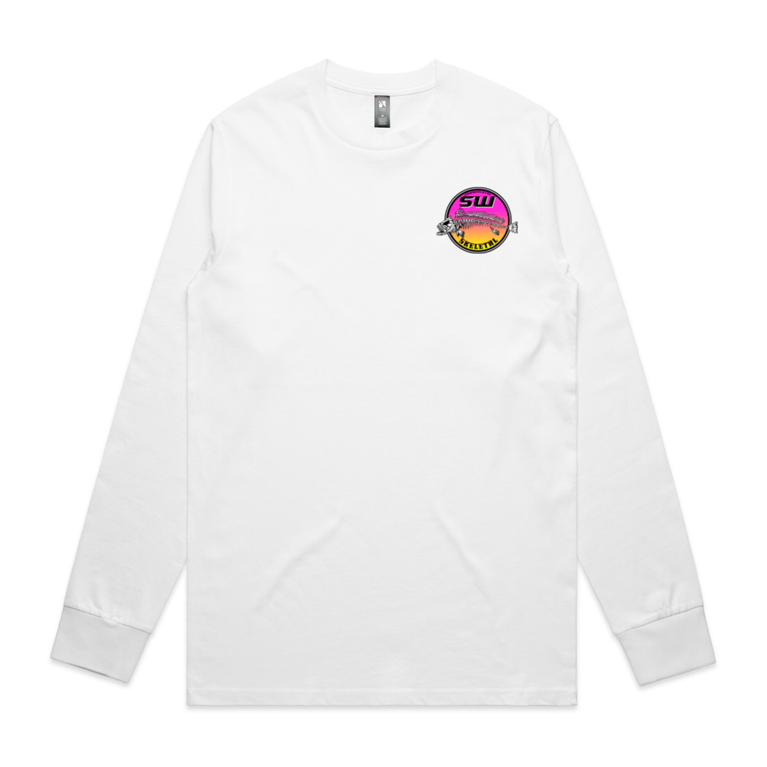 Men's White Long Sleeve - Neon