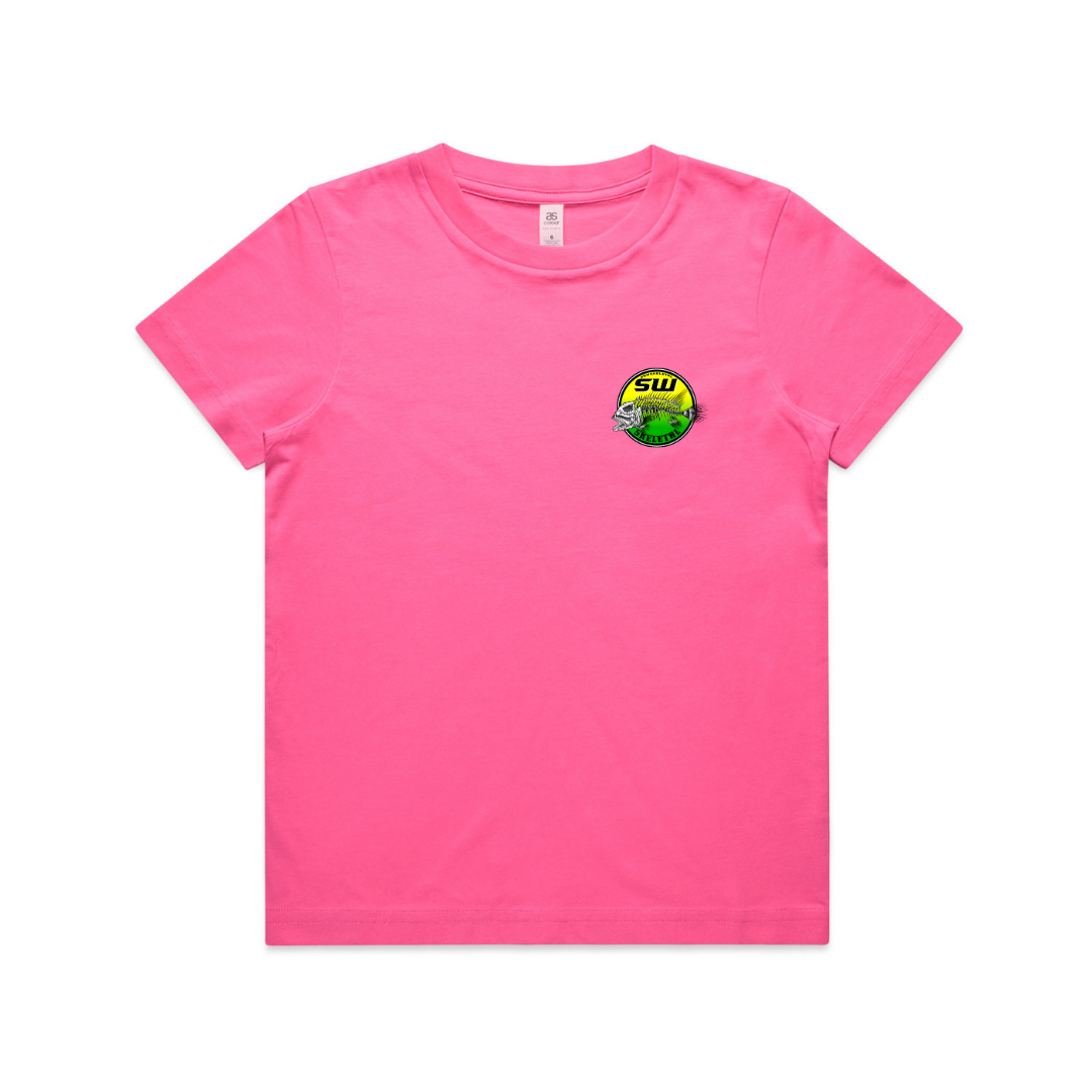 Youth Pink T-Shirt - Round Logo Design
