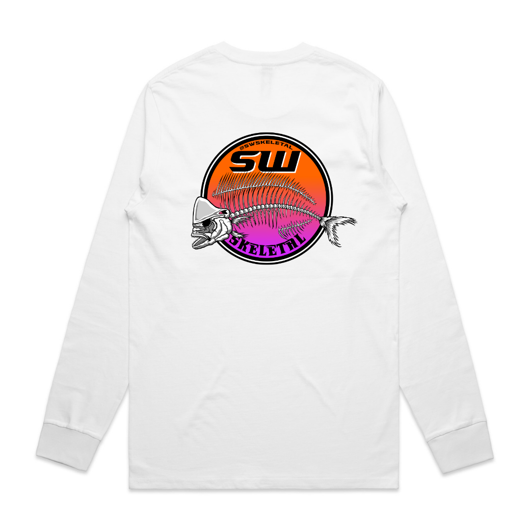 Men's White Long Sleeve - Neon
