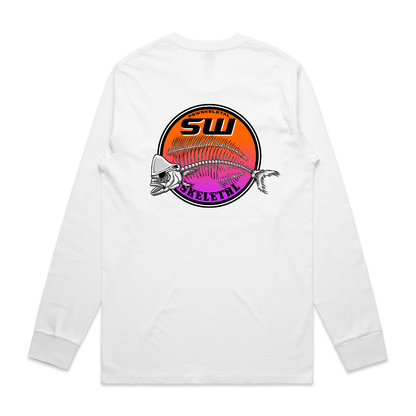 Men's White Long Sleeve - Neon