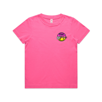 Youth Pink T-Shirt - Round Logo Design