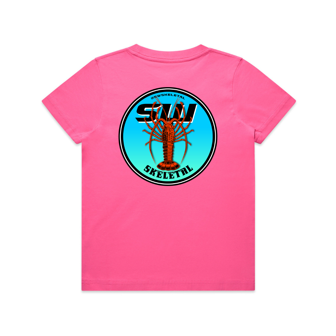 Youth Pink T-Shirt - Round Logo Design