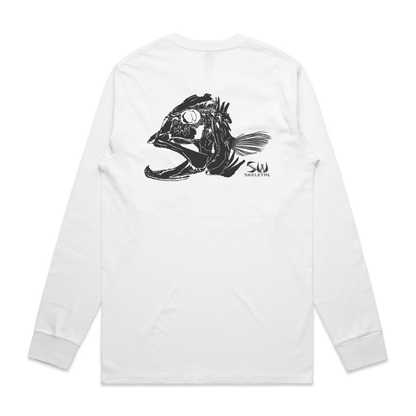 Men's White Long Sleeve - Skeletal