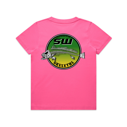Youth Pink T-Shirt - Round Logo Design