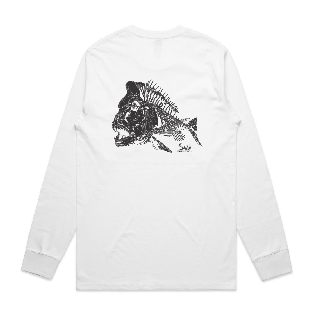 Men's White Long Sleeve - Skeletal