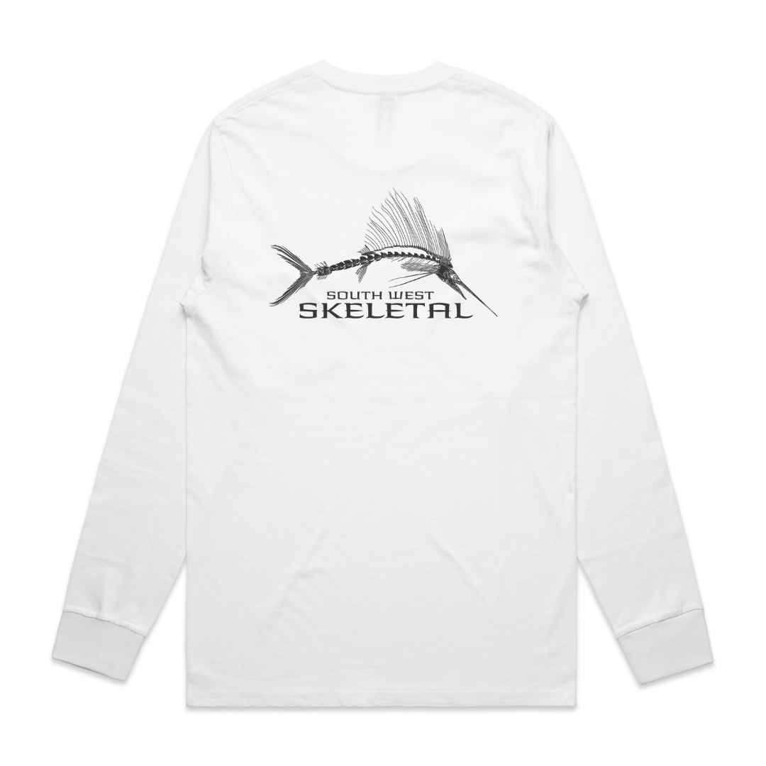 Men's White Long Sleeve - Skeletal