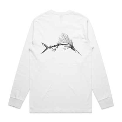 Men's White Long Sleeve - Skeletal