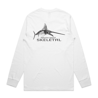 Men's White Long Sleeve - Skeletal