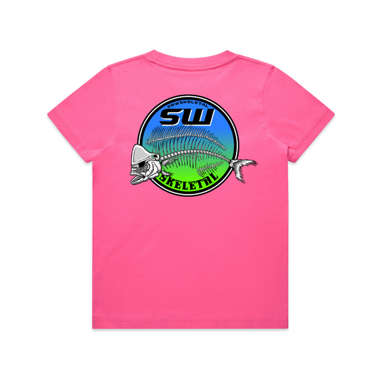 Youth Pink T-Shirt - Round Logo Design