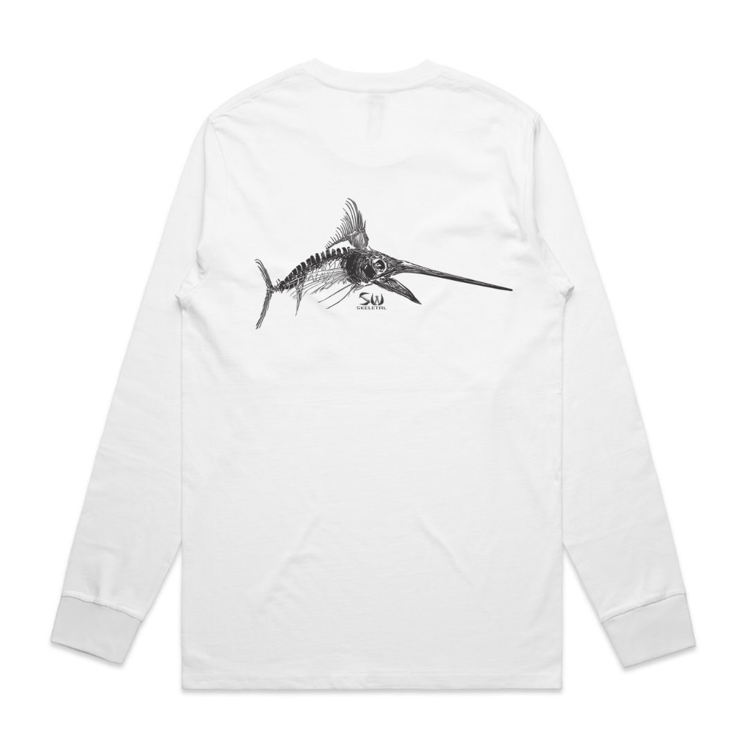 Men's White Long Sleeve - Skeletal