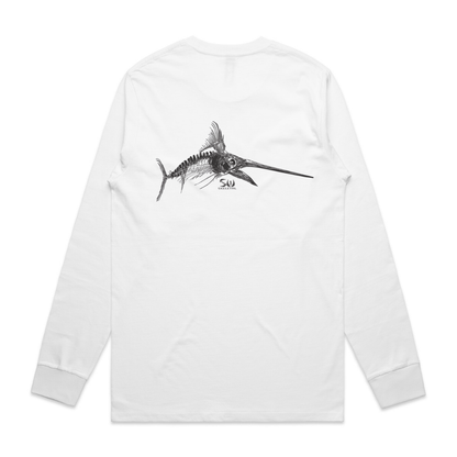 Men's White Long Sleeve - Skeletal